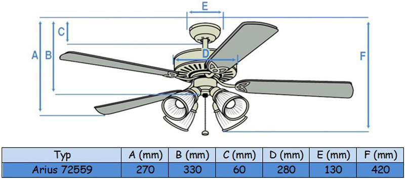 72559 Westinghouse Arius Ceiling Fan With Light - Hampton Bay Model Ac552 Ceiling Fan Manual Pdf