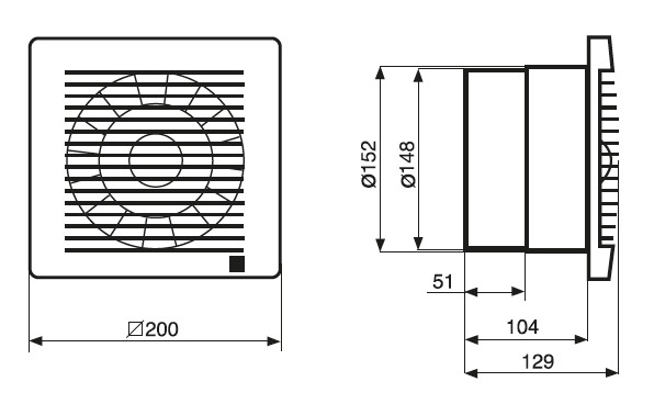 DECOR 300 RZ - small axial fan